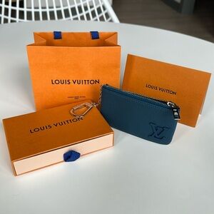 Louis Vuitton Key Pouch - Blue - 100% authentic (receipt included).